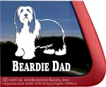 Bearded Collie Dog Beardie Vinyl iPad Car Truck RV Window Decal Sticker