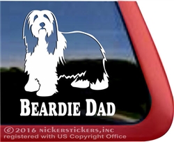 Bearded Collie Dog Beardie Vinyl iPad Car Truck RV Window Decal Sticker