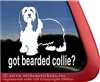 Bearded Collie Dog Beardie Vinyl iPad Car Truck RV Window Decal Sticker