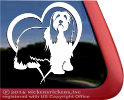 Bearded Collie Dog Beardie Vinyl iPad Car Truck RV Window Decal Sticker