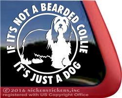 Bearded Collie Dog Beardie Vinyl iPad Car Truck RV Window Decal Sticker