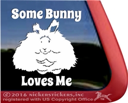 Some Bunny Loves Me Angora Rabbit Window Decal