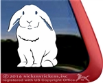 Lop Earred Rabbit Car Truck RV Window Decal Sticker