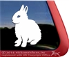 Custom Dwarf Rabbit Car Truck RV Window Decal Sticker