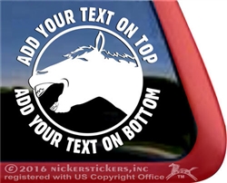 Custom Laughing Horse Trailer Car Truck RV Window Decal Sticker