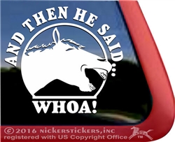 Laughing Horse Meme Equestrian Horse Trailer Window Decal Sticker