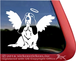 Custom Basset Hound Memorial Dog iPad Car Truck RV Window Decal Sticker