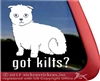 Scottish Fold Scottish Kilt Cat Kitty Kitten Window Decal
