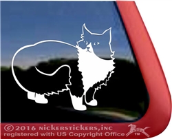 Custom Black and White Tuxedo Cat Vinyl Car Truck RV Window Decal Sticker