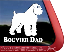 Bouvier Dad Bouvier des Flandres Dog Car Truck RV Window Decal Sticker