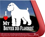 I Love My Bouvier des Flandres Dog Car Truck RV Window Decal Sticker