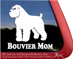 Bouvier Mom Bouvier des Flandres Vinyl Dog Car Truck RV Window Decal Sticker