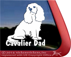 Cavalier Cavalier King Charles Spaniel Dog Car Truck RV Window Decal Sticker