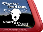 Nigerian Dwarf Goats Car Truck RV Window Decal