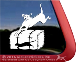 Custom Rhodesian Ridgeback Barn Hunt Dog Window Decal Sticker