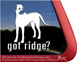 Rhodesian Ridgeback Window Decal