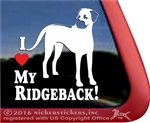 Rhodesian Ridgeback Dog Window Decal Sticker