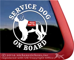 Pyrenean Mastiff Service Dog iPad Car Truck RV Window Decal Sticker