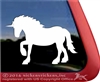 Unicorn Draft Horse Trailer Window Decal