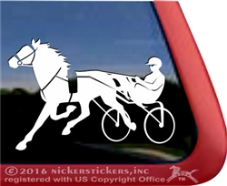 Custom Standardbred Horse Trailer Car Truck RV Window Decal Sticker