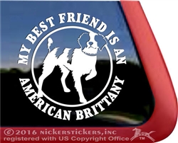 American Brittany Gun Dog Car Truck RV Window Decal Sticker