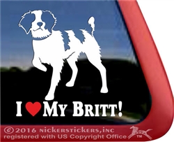 American Brittany Gun Dog Car Truck RV Window Decal Sticker