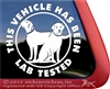 Lab Tested Labrador Retriever Dog iPad Car Window Decal Sticker