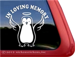 Memorial Penguin Angel Window Decal