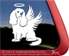 Custom Jumping Cavalier King Charles Spaniel Dog Car Truck RV Window Decal Sticker