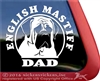 English Mastiff Dog Car Truck RV iPad Window Decal Sticker