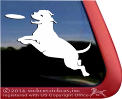 American Pit Bull Terrier Disc Frisbee Dog Car Truck RV Window Decal Sticker