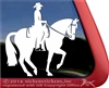 Custom Western Dressage Equestrian Horse Trailer Window Decal Sticker