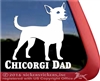 Chicorgi Dog iPad Car Truck RV Window Decal Sticker