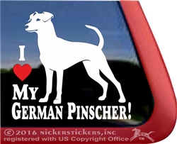 German Pinscher Window Decal