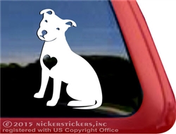 American Pit Bull Terrier Heart Car Truck RV Window Decal Sticker