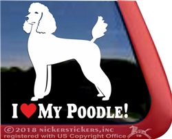 Standard Poodle Dog iPad Car Truck Window Decal Sticker