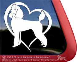 Custom Standard Poodle Dog iPad Car Truck Window Decal Sticker