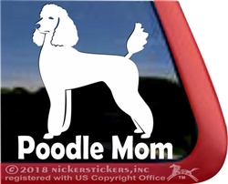 Standard Poodle Mom Dog iPad Car Truck Window Decal Sticker