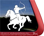 Mounted Archery Horse Trailer Window Decal