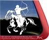 Mounted Archery Horse Trailer Window Decal