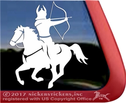 Mounted Archery Horse Trailer Window Decal