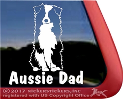 Aussie Dad Australian Shepherd Dog Car Truck RV Window Decal Sticker