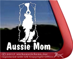 Aussie Mom Australian Shepherd Dog Car Truck RV Window Decal Sticker