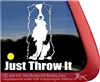 Just Throw It Aussie Australian Shepherd Dog Car Truck RV Window Decal Sticker