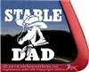 Stable Dad Cowboy Hat Horse Trailer Window Decal
