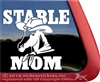 Stable Mom Cowgirl Hat Horse Trailer Window Decal