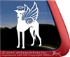 Italian Greyhound Angel Memorial Dog YETI iPad Laptop Car Truck RV Window Decal sticker