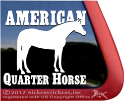 Quarter Horse Trailer Window Decal