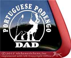 Portuguese Podengo Dog Window Decal