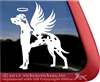 Great Dane Angel Dog Memorial Car Truck RV Window iPad Laptop Tablet Decal Sticker